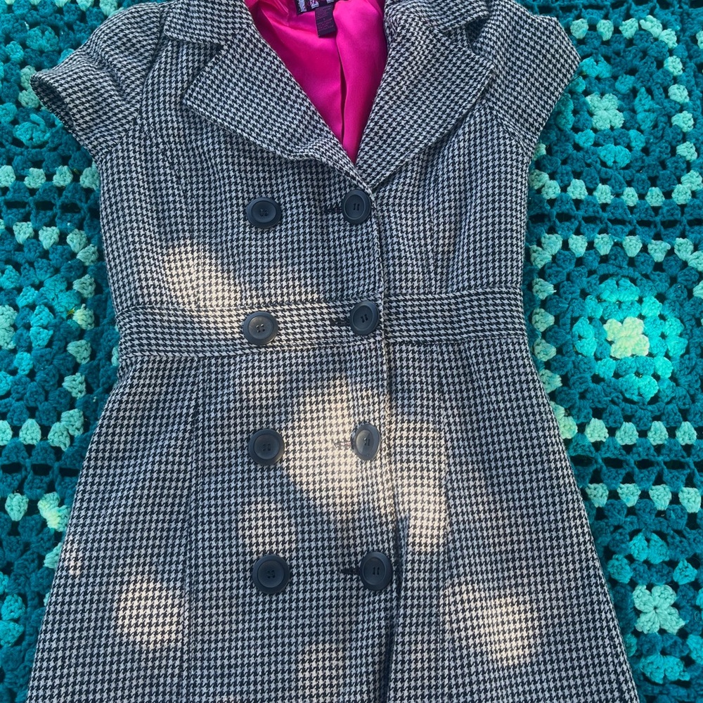 Women's Houndstooth  Coat dress